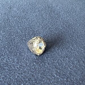 Beautiful Silver Large Stone Women's Ring